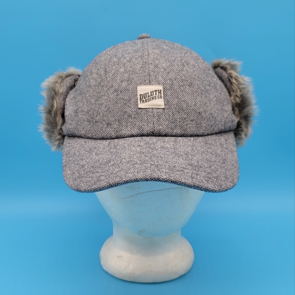 Duluth Women's Ear Flap Ball Cap Light Heather Grey small